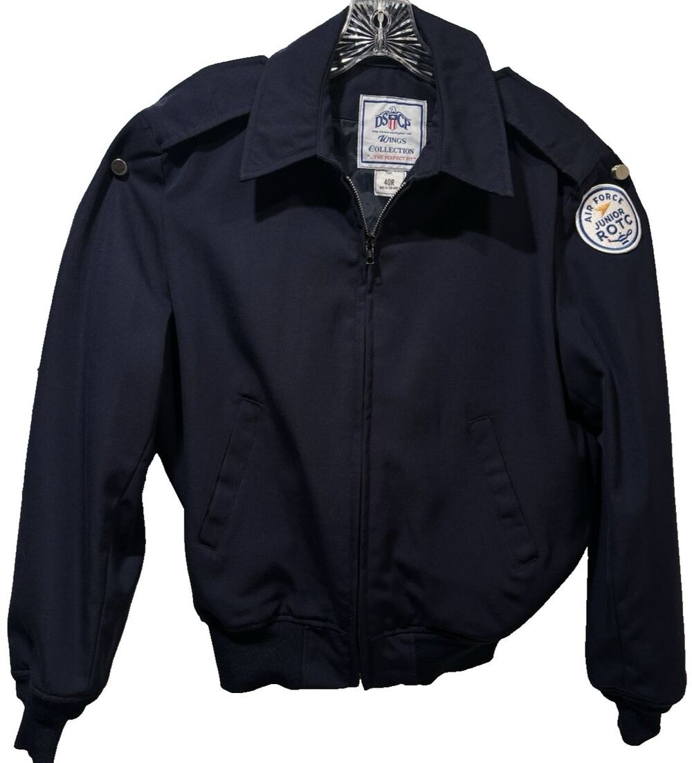 JUNIOR ROTC US Air Force Wool Blend Full Zip Bomber Jacket 40R DSCP